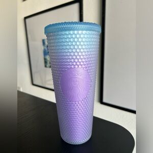 Starbucks 2024 Matte Ombré Purple Blue Tumbler 24oz Gradient Studded Mermaid